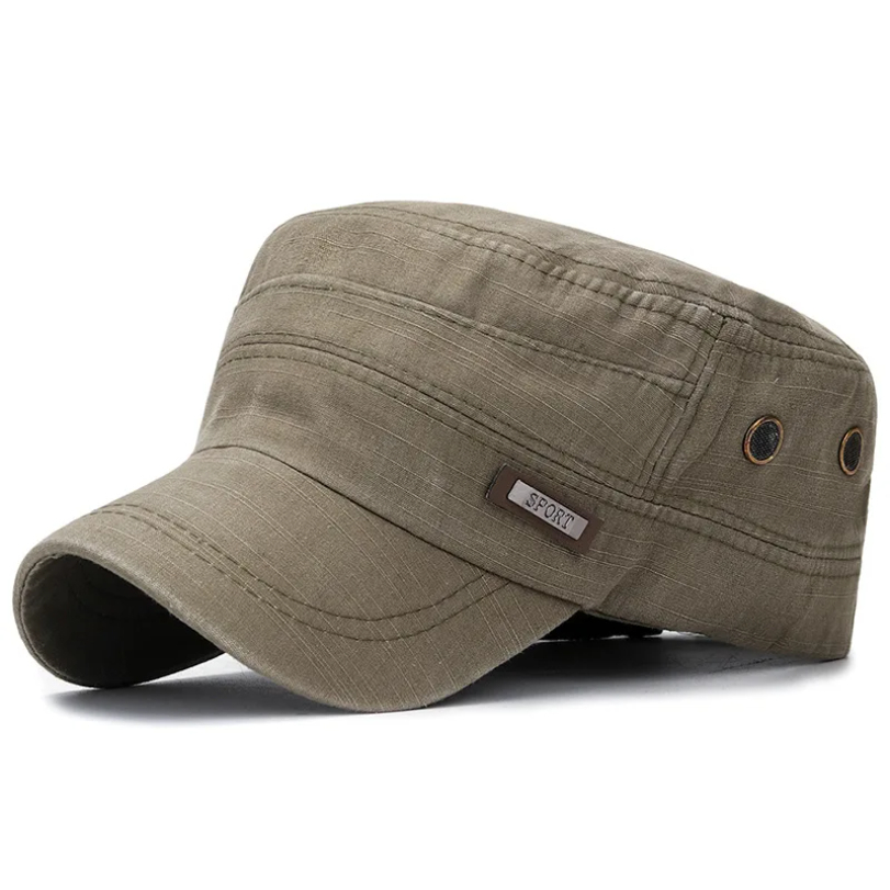 Baseball Cap Fitted - Vintage Washed Cotton Military Caps Flat
