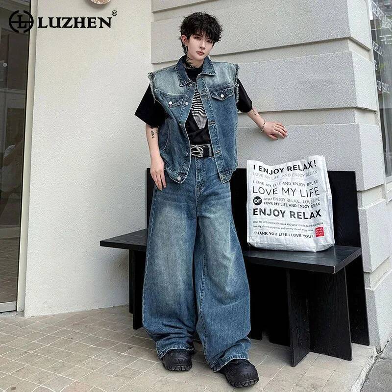Fashion Streetwear - LUZHEN 2026 Summer Denim Two-piece Sets