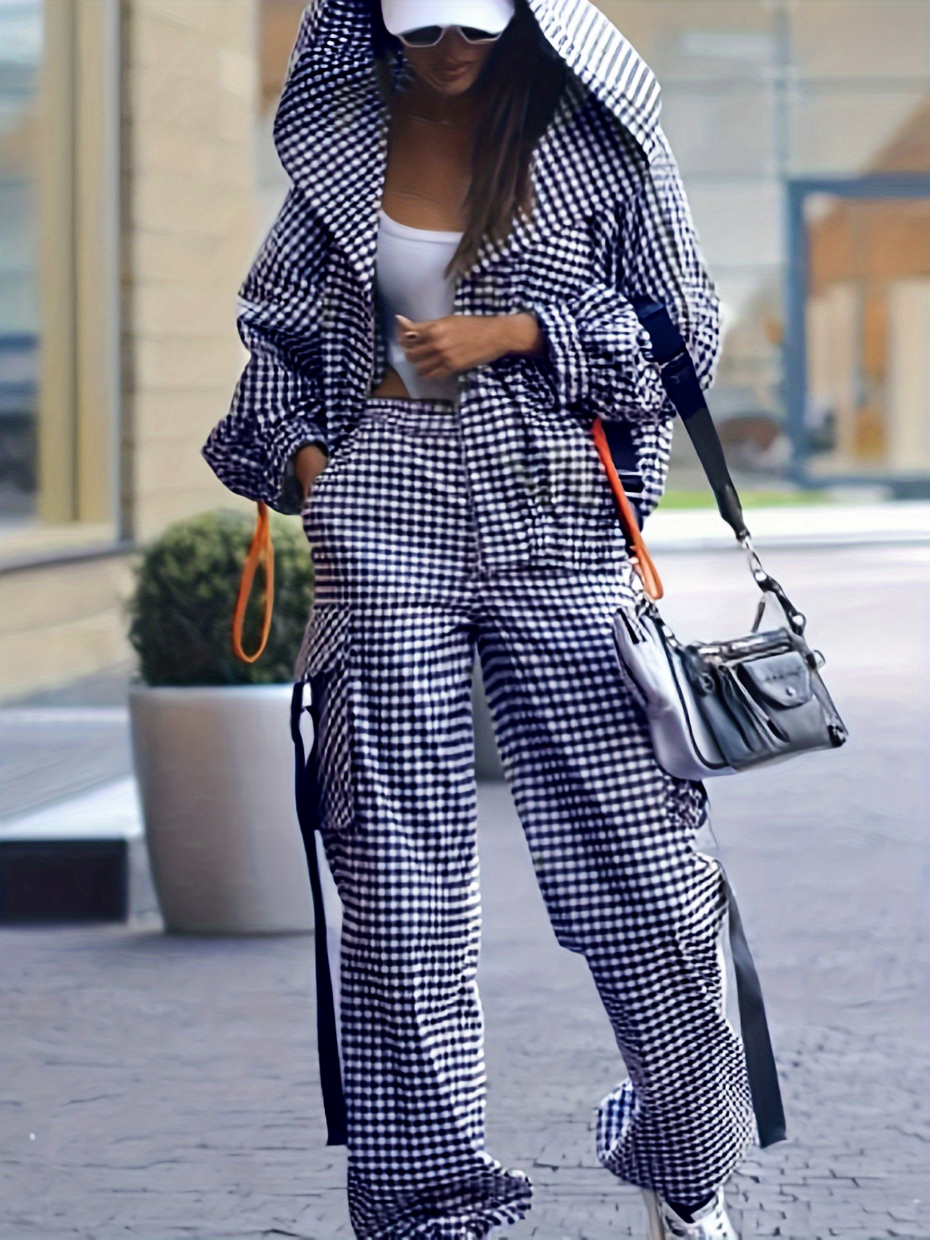 Street Fashion Jacket - Spring Autumn Casual Plaid Print Women's