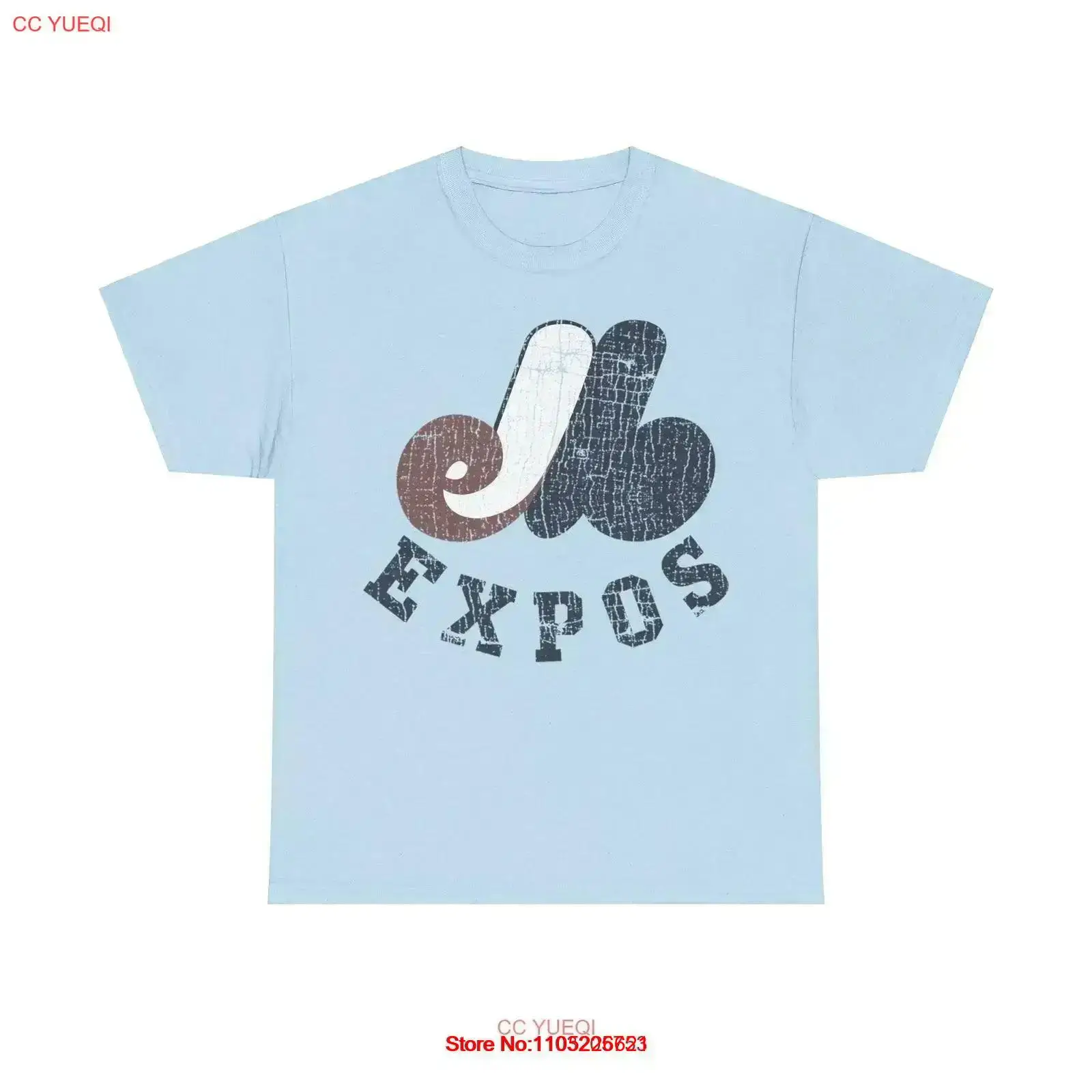 Street Fashion Logo - Montreal Expos Distressed Logo Baseball T