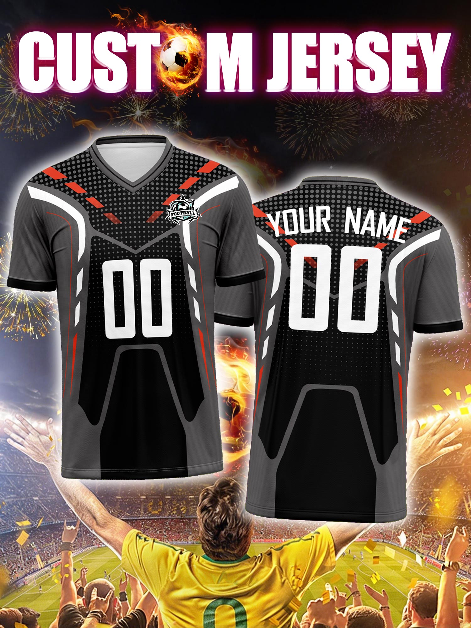 Street Fashion Jersey - Custom Soccer Jersey With Custom Image,
