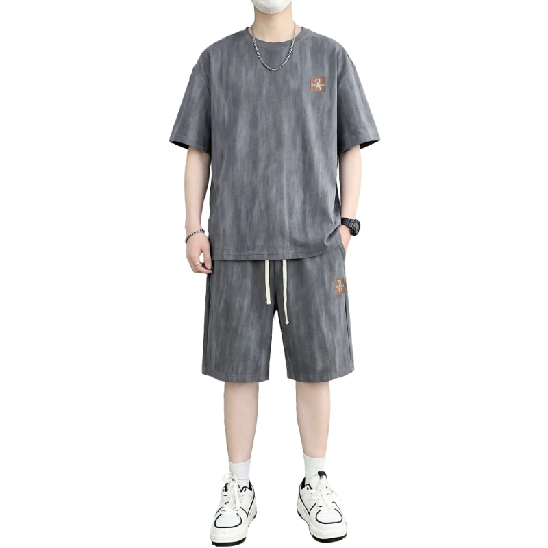 Street Fashion Men - 【T-Shirt + 5-Point Shorts】Men's T-Shirt Set