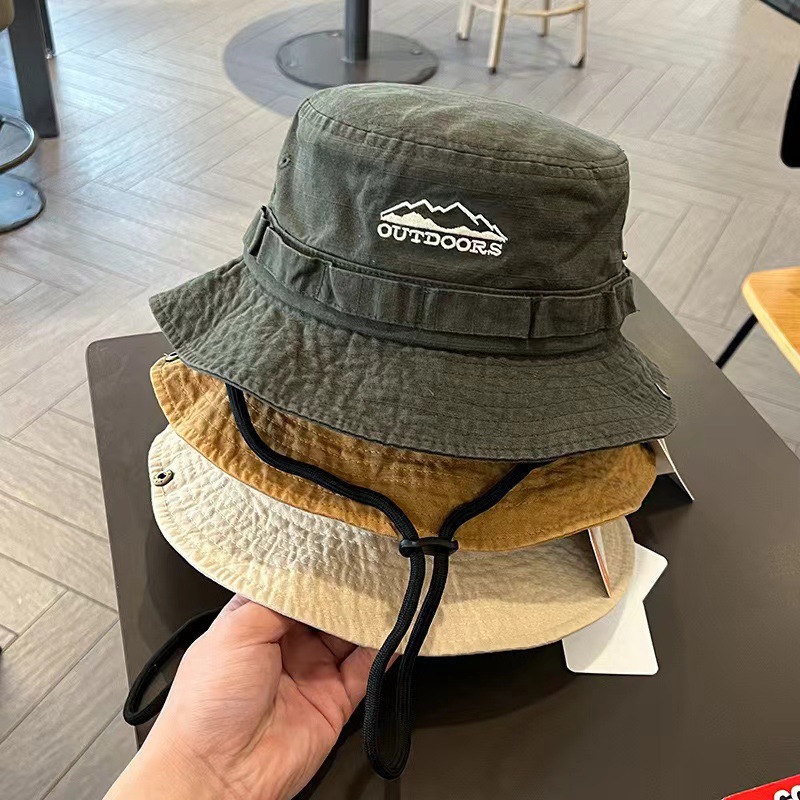 Bucket Hat Embroidered - 1pc Spring/Summer Retro Sun Hat Outdoor