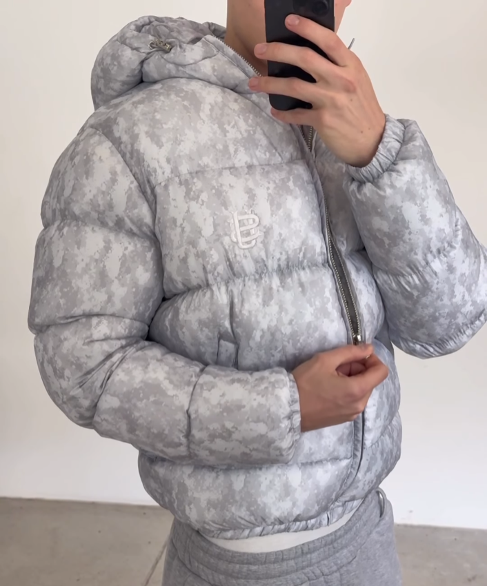 Street Fashion Logo - Men Hip-Hop Street Style Silver Camo