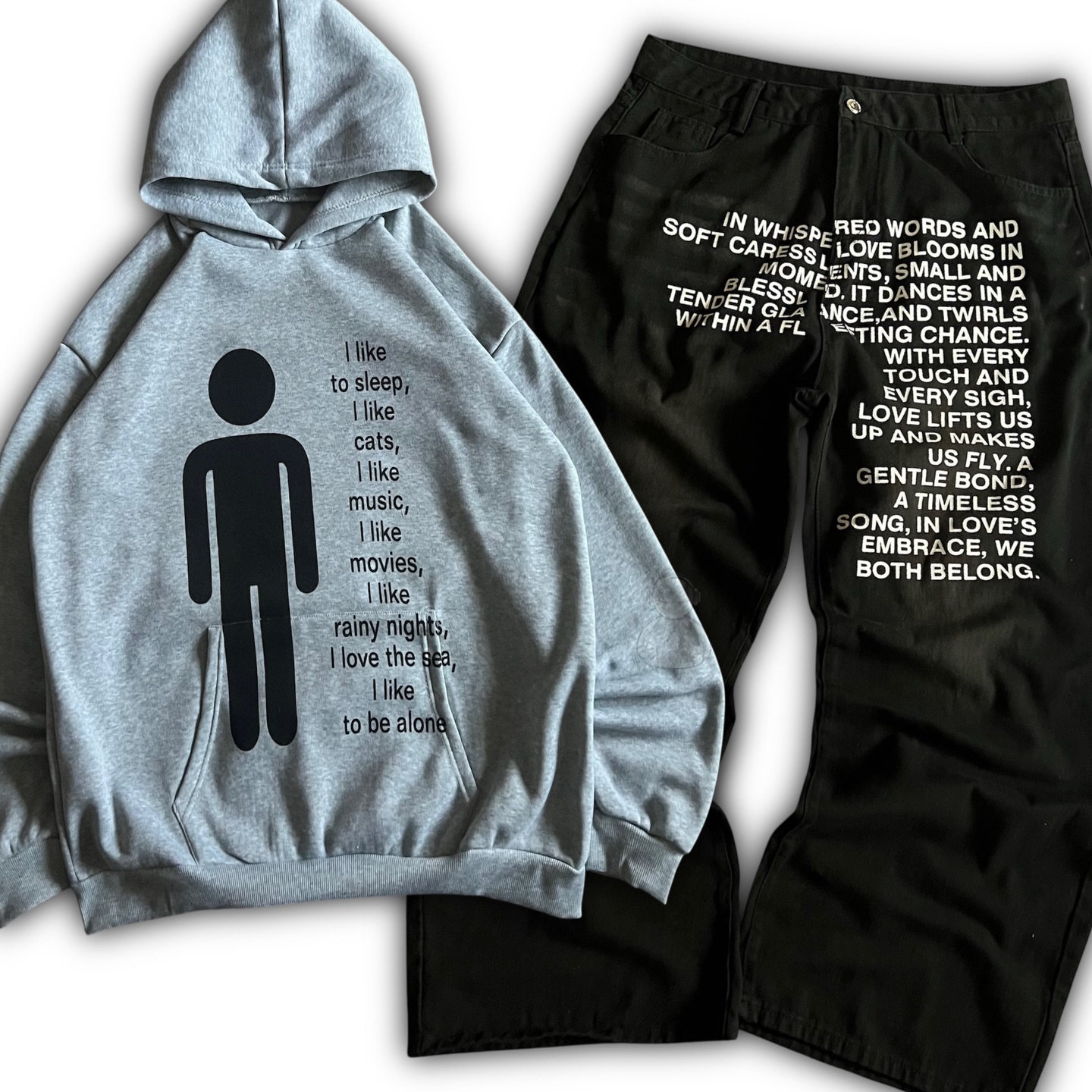 American Pattern Letter Jeans  - Fashion Streetwear のレビューと価格