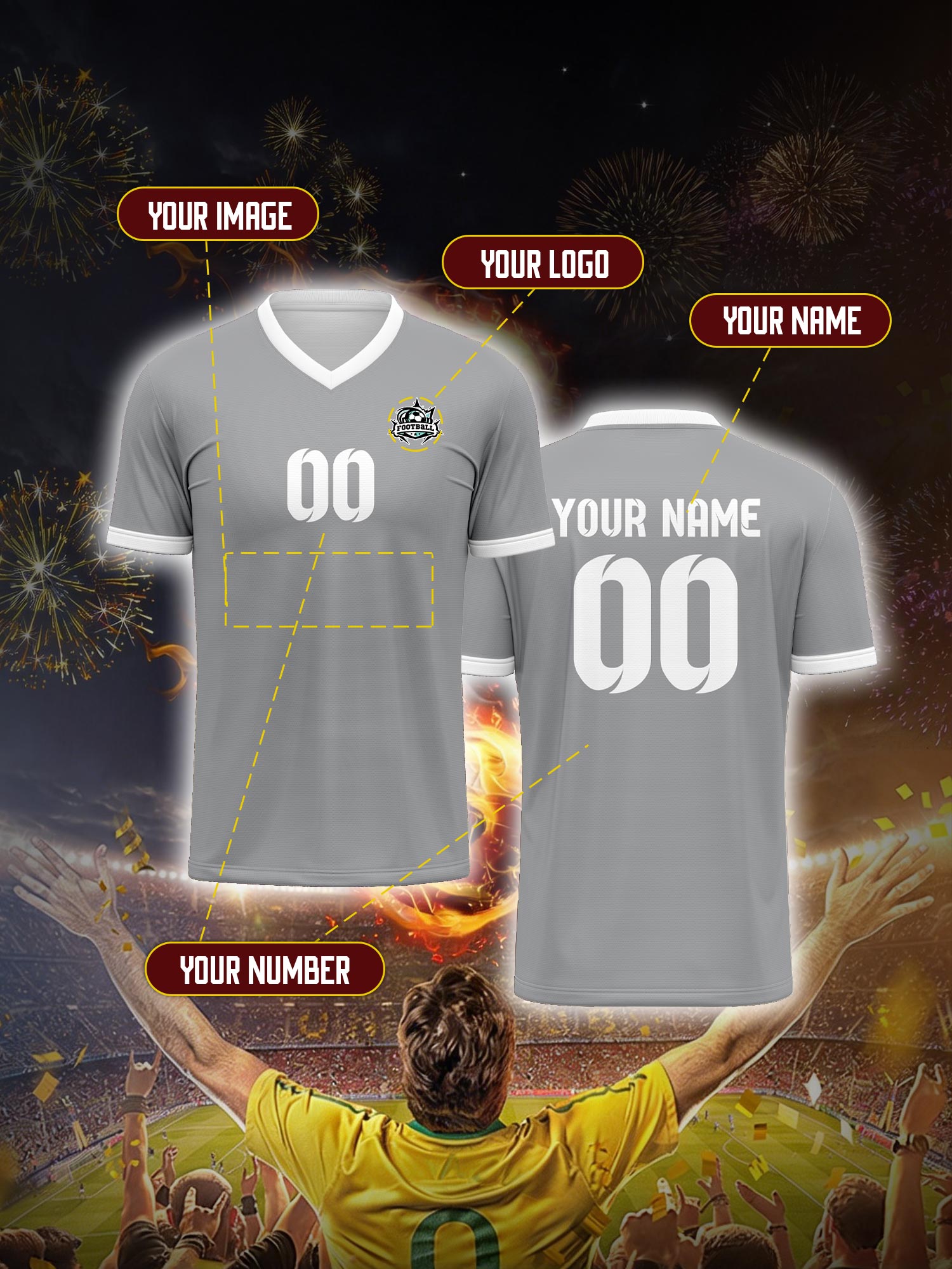 Custom Soccer Jersey With Cust - Street Fashion Jersey のレビューと価格