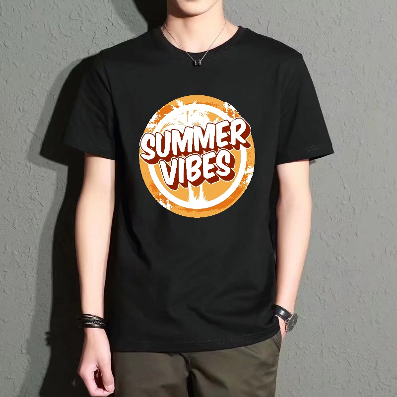 Men's Black Round-Neck Short-S - Street Fashion Vibes のレビューと価格