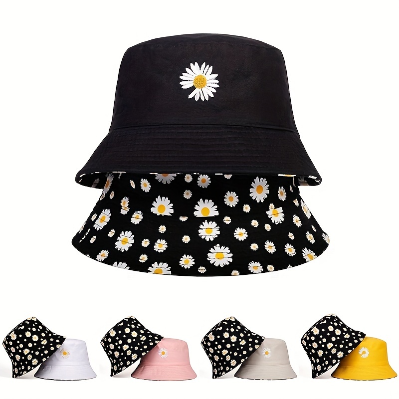 Summer Daisy Double-Sided  Buc - Bucket Hat Embroidered のレビューと価格