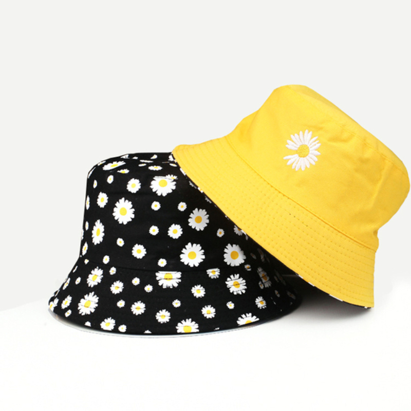 Summer Daisy Double-Sided  Buc - Bucket Hat Embroidered のレビューと価格