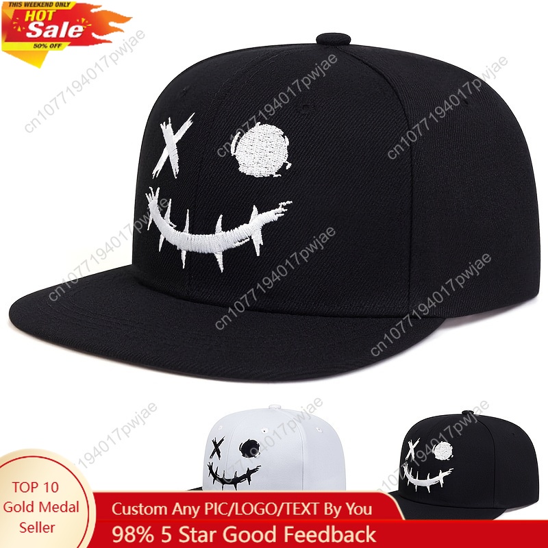 Men's Smile Face Hip Hop  - Baseball Cap Fitted のレビューと価格