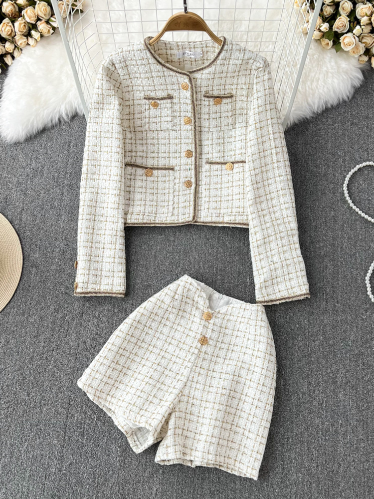 Autumn Winter Lady Two Piece O - Street Fashion Jacket のレビューと価格