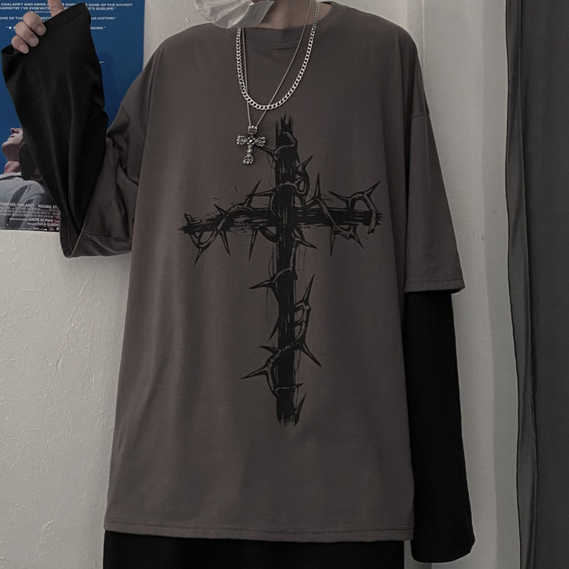 Grunge Clothes Women Long Slee - Street Fashion Goth のレビューと価格