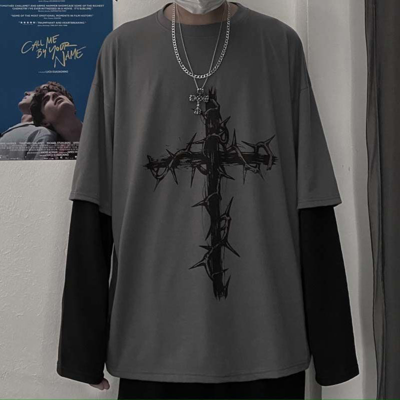Grunge Clothes Women Long Slee - Street Fashion Goth のレビューと価格
