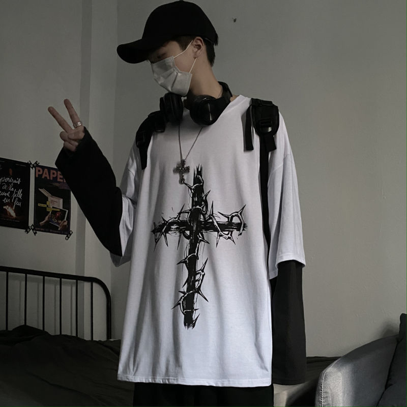 Grunge Clothes Women Long Slee - Street Fashion Goth のレビューと価格