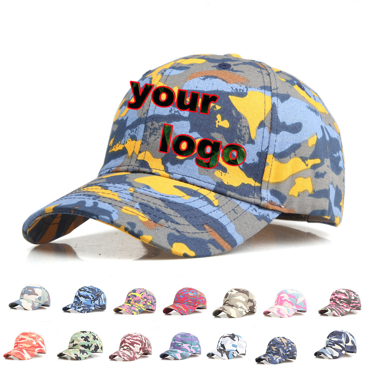 Custom Logo Camouflage Basebal - Baseball Cap Fitted のレビューと価格
