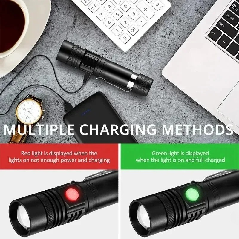 Super Bright T6 Flashlight USB - Street Fashion Blog のレビューと価格