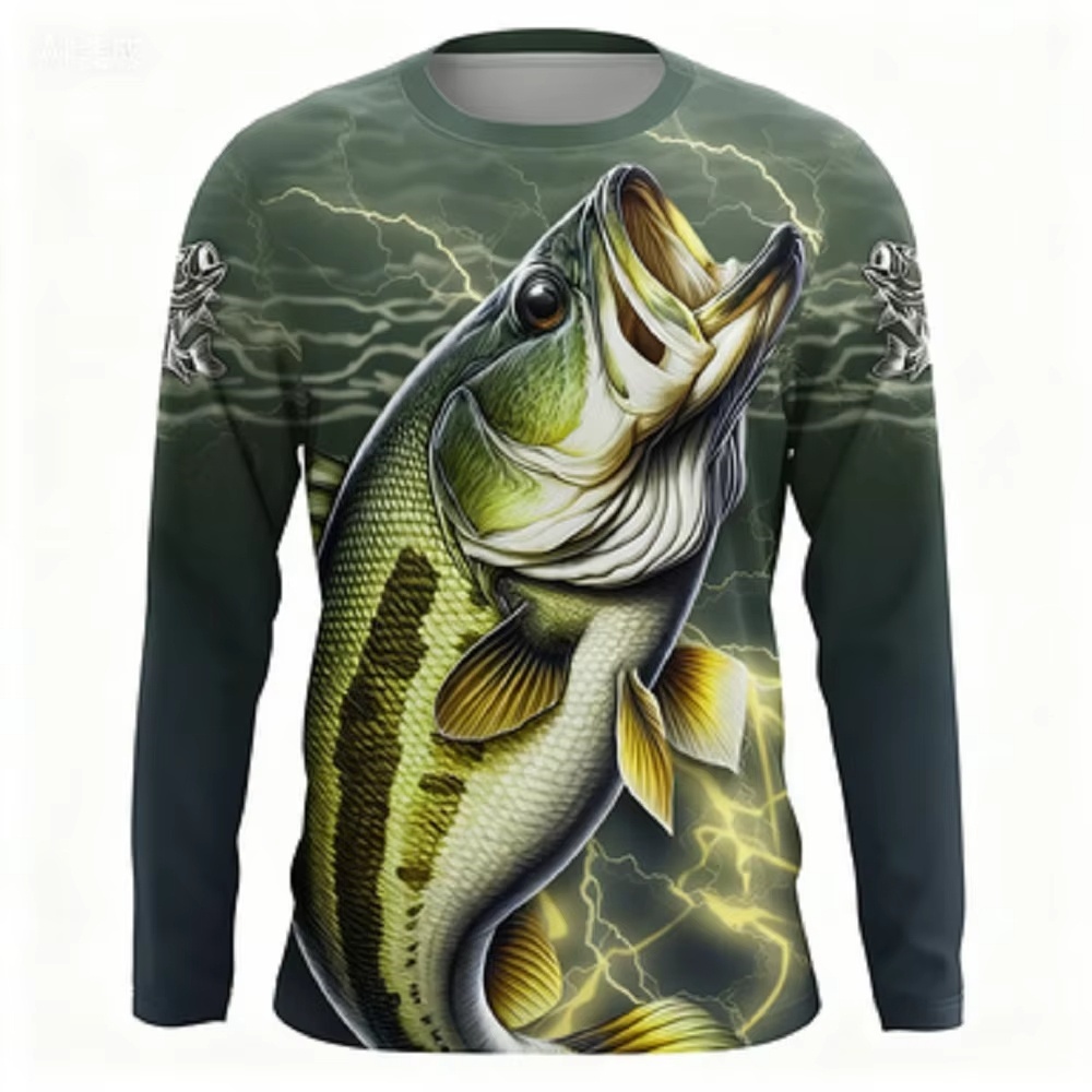 Fashionable Bass Pattern Crew  - Fashion Streetwear のレビューと価格