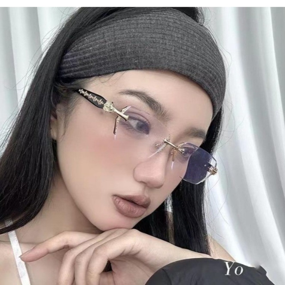 Luxury Rimless Gold & Black Ey - Street Fashion Logo のレビューと価格