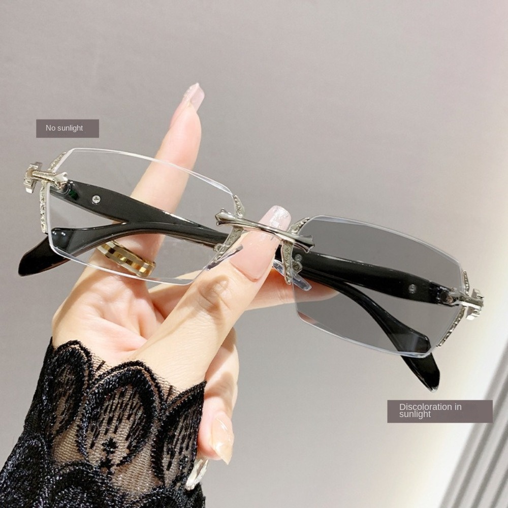 Luxury Rimless Gold & Black Ey - Street Fashion Logo のレビューと価格