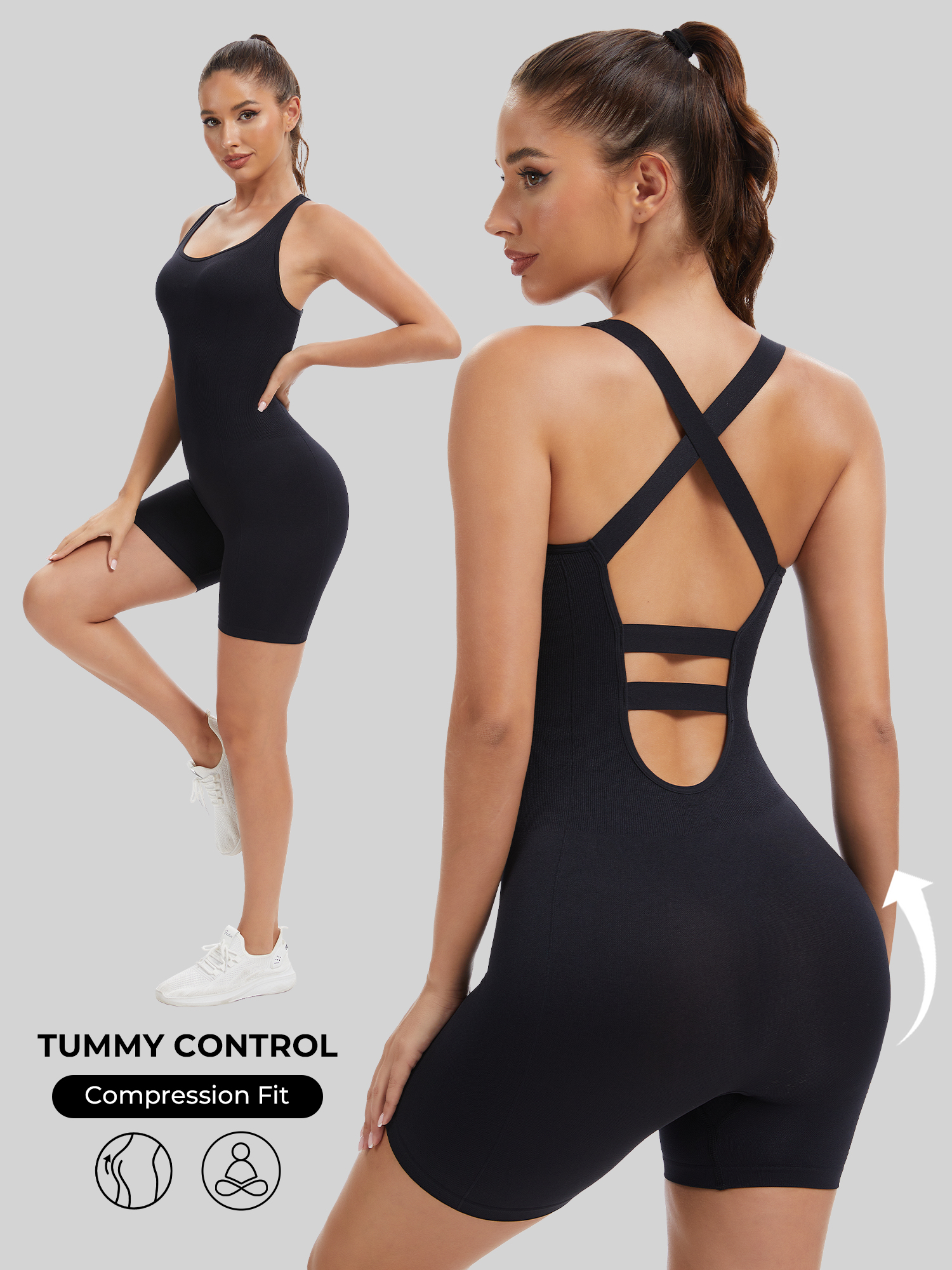 Knit Booty Lifting Bodysuit, Q - Street Fashion Blog のレビューと価格