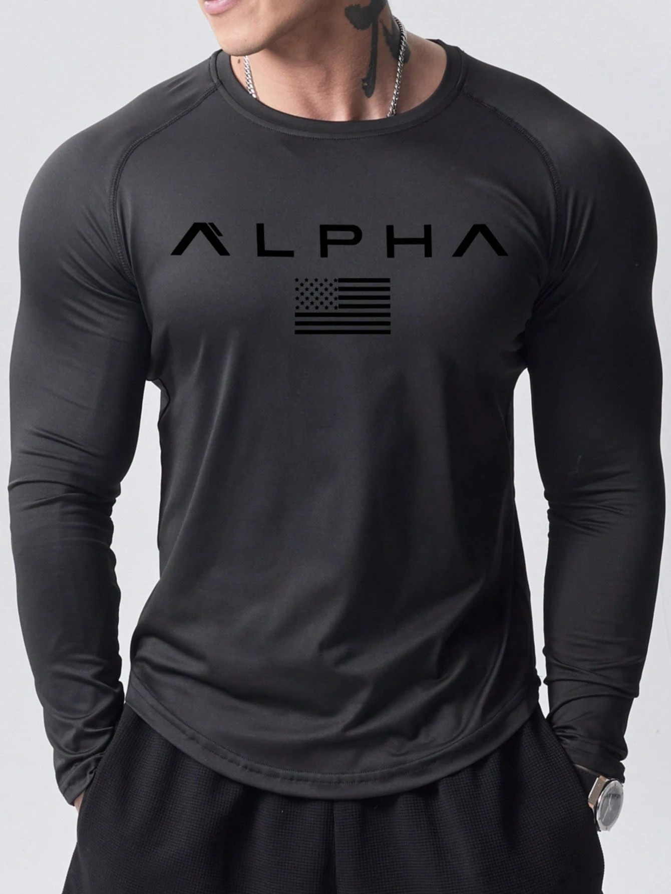 New men's long-sleeved T-shirt - Street Fashion Men のレビューと価格