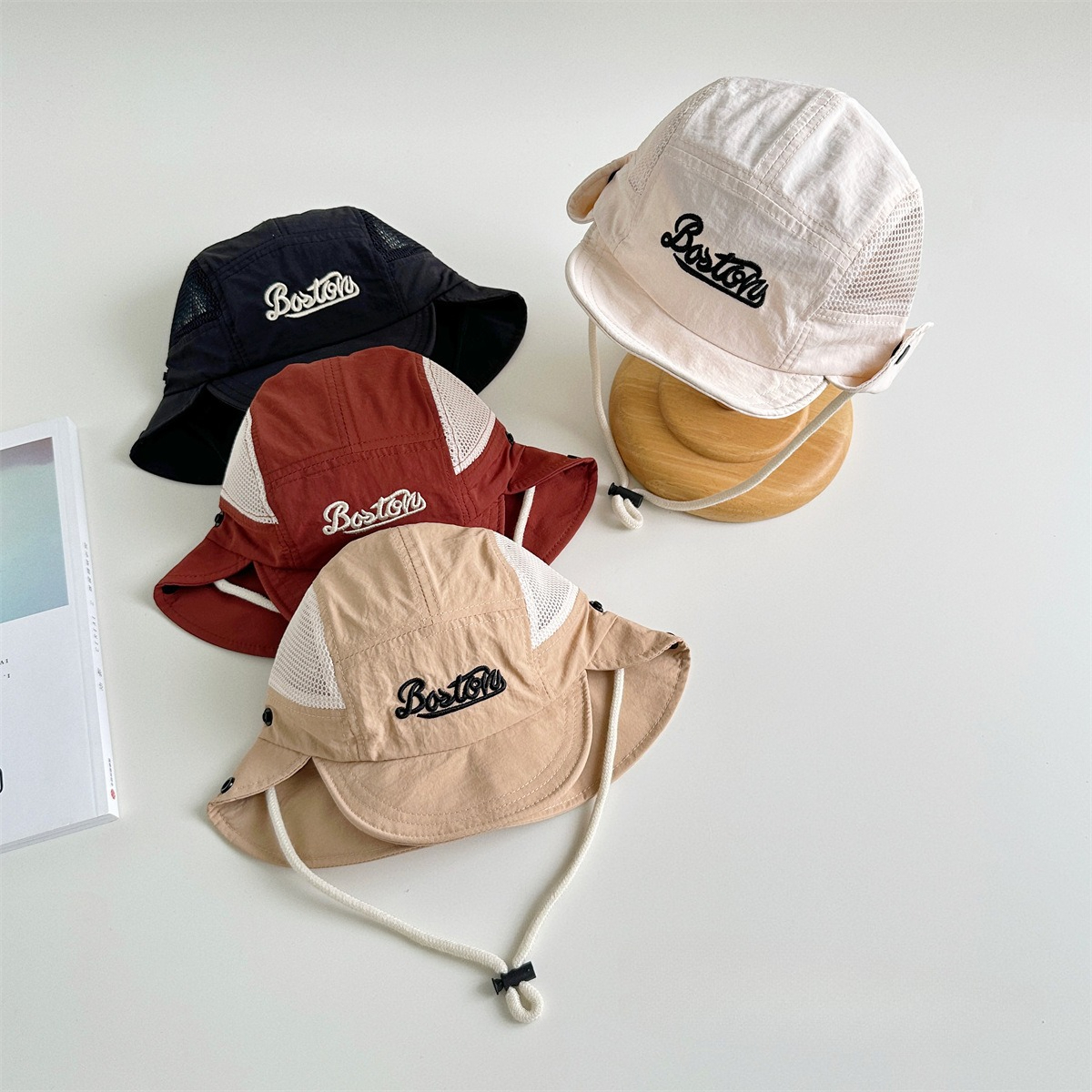 Letter Embroidered Baby Sun Ha - Bucket Hat Embroidered のレビューと価格