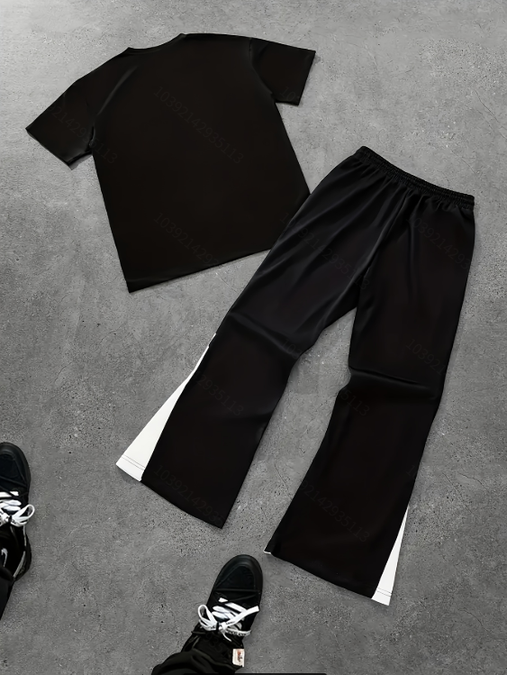 Men's Clothing T-shirt Sets Tw - Street Fashion Logo のレビューと価格