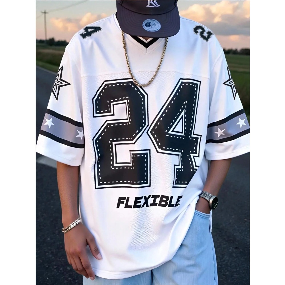 2026 Summer New Men's V-Neck T - Fashion Streetwear のレビューと価格