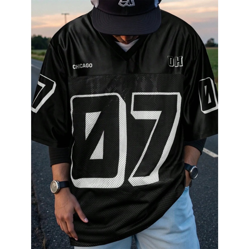 2026 Summer New Men's V-Neck T - Fashion Streetwear のレビューと価格