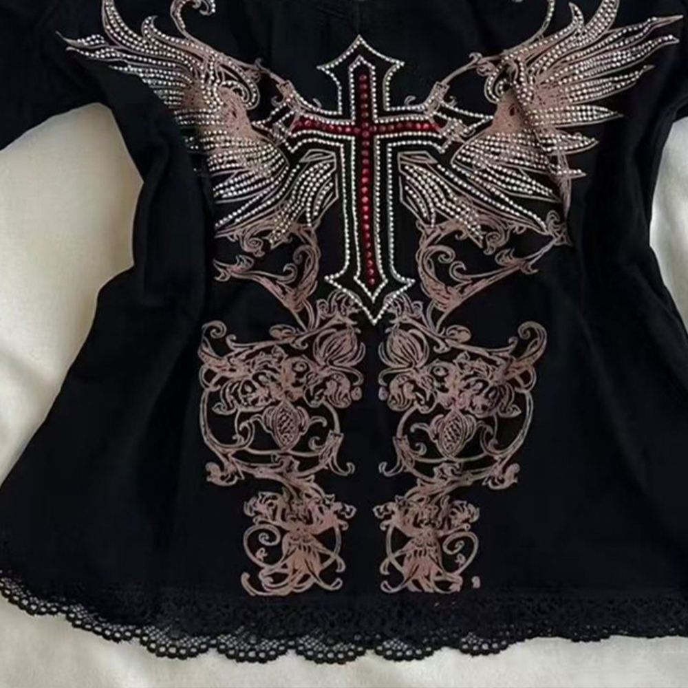 Y2K 90S Black Fake Two-Piece B - Street Fashion Girls のレビューと価格