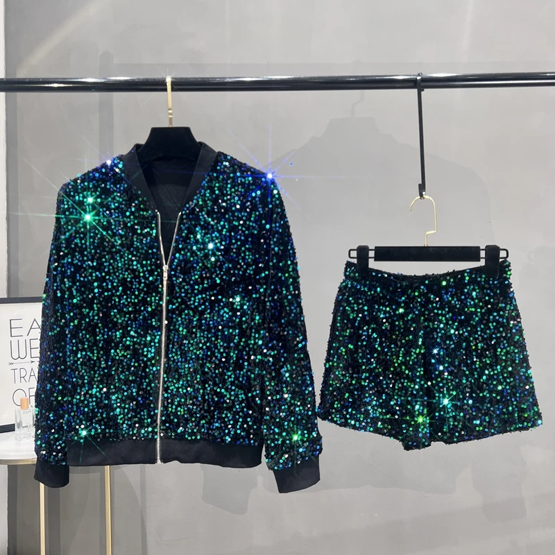 Premium Sequined Coat Women's  - Street Fashion Jacket のレビューと価格