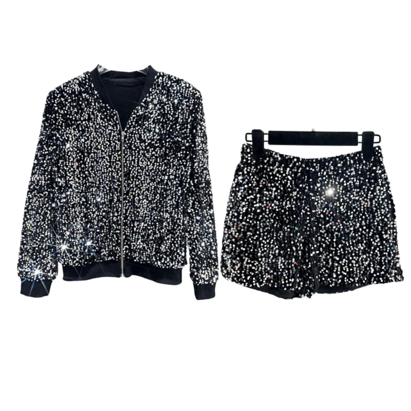 Premium Sequined Coat Women's  - Street Fashion Jacket のレビューと価格