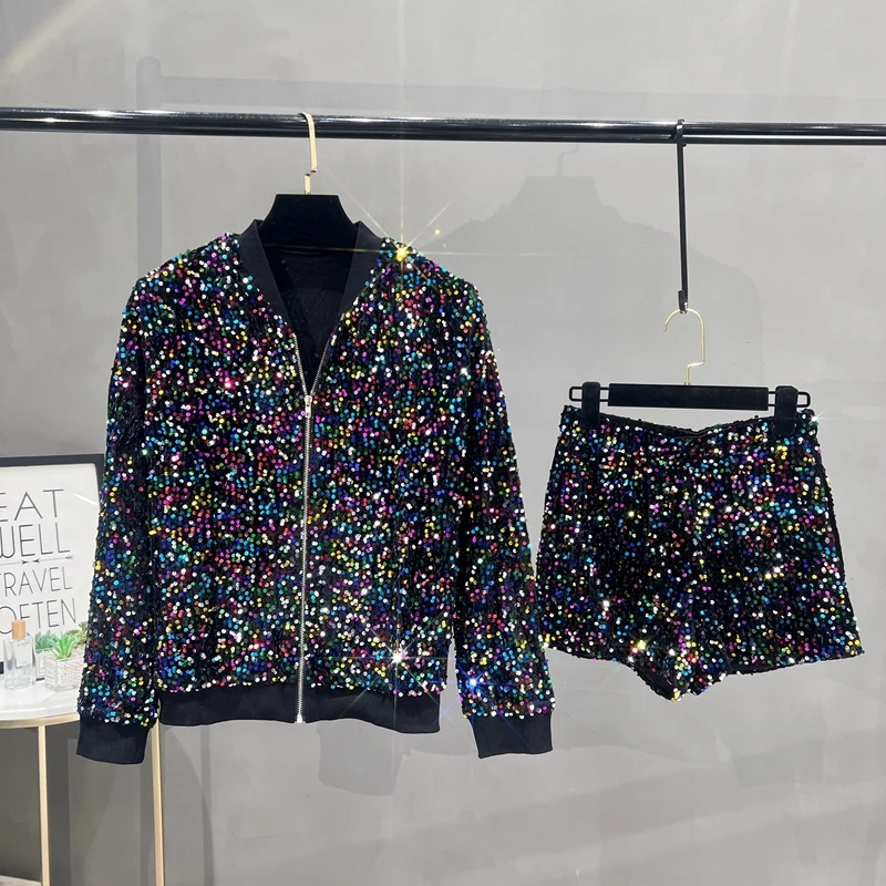 Premium Sequined Coat Women's  - Street Fashion Jacket のレビューと価格