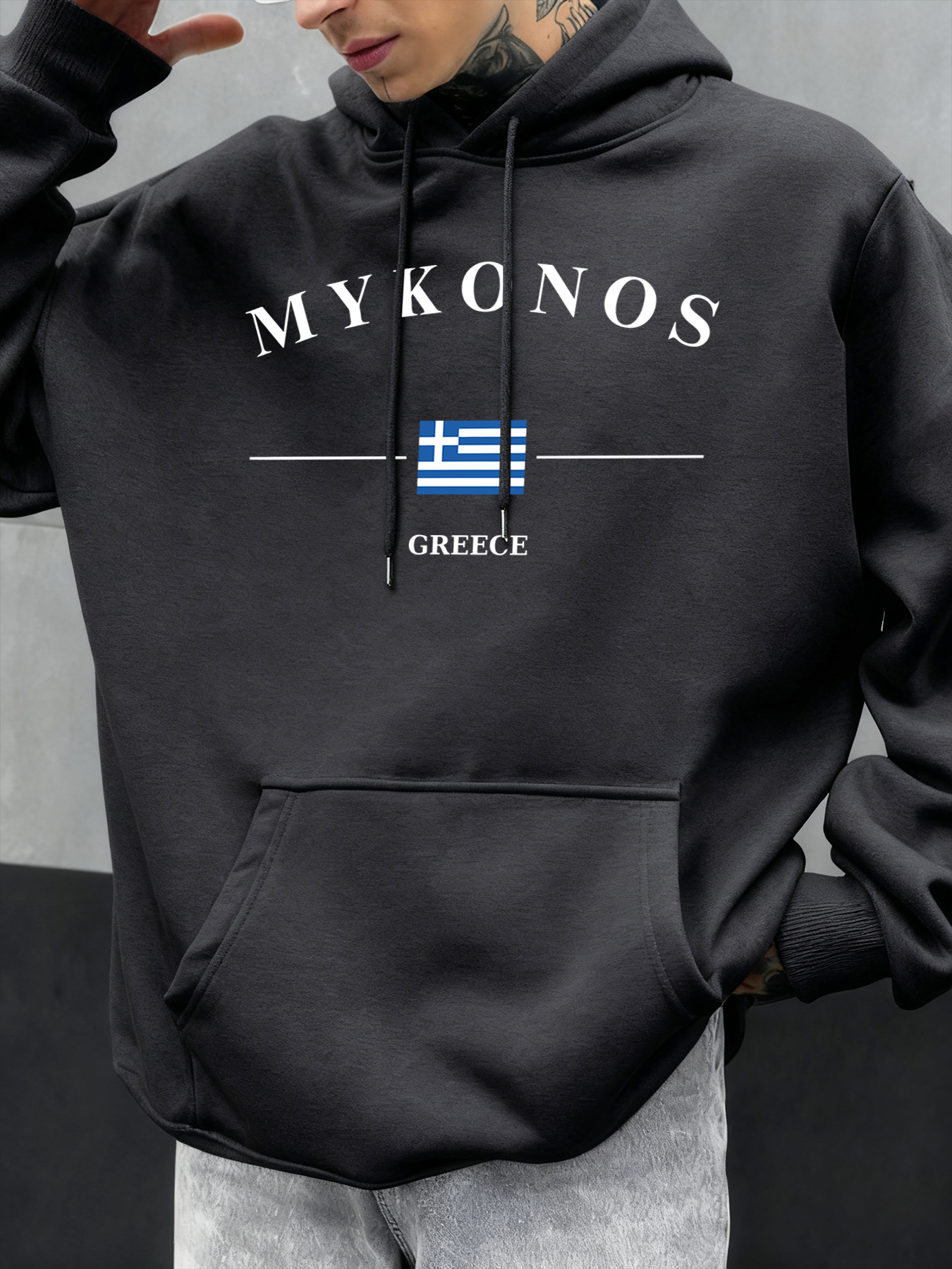 Mykonos Greece Letter And Flag - Street Fashion Greece のレビューと価格