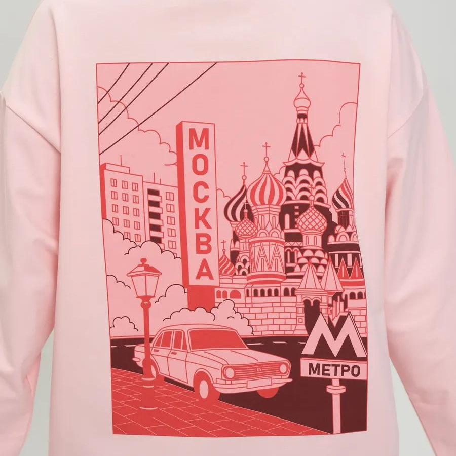 Moscow Cityscape Print Long Sl - Street Fashion Moscow のレビューと価格