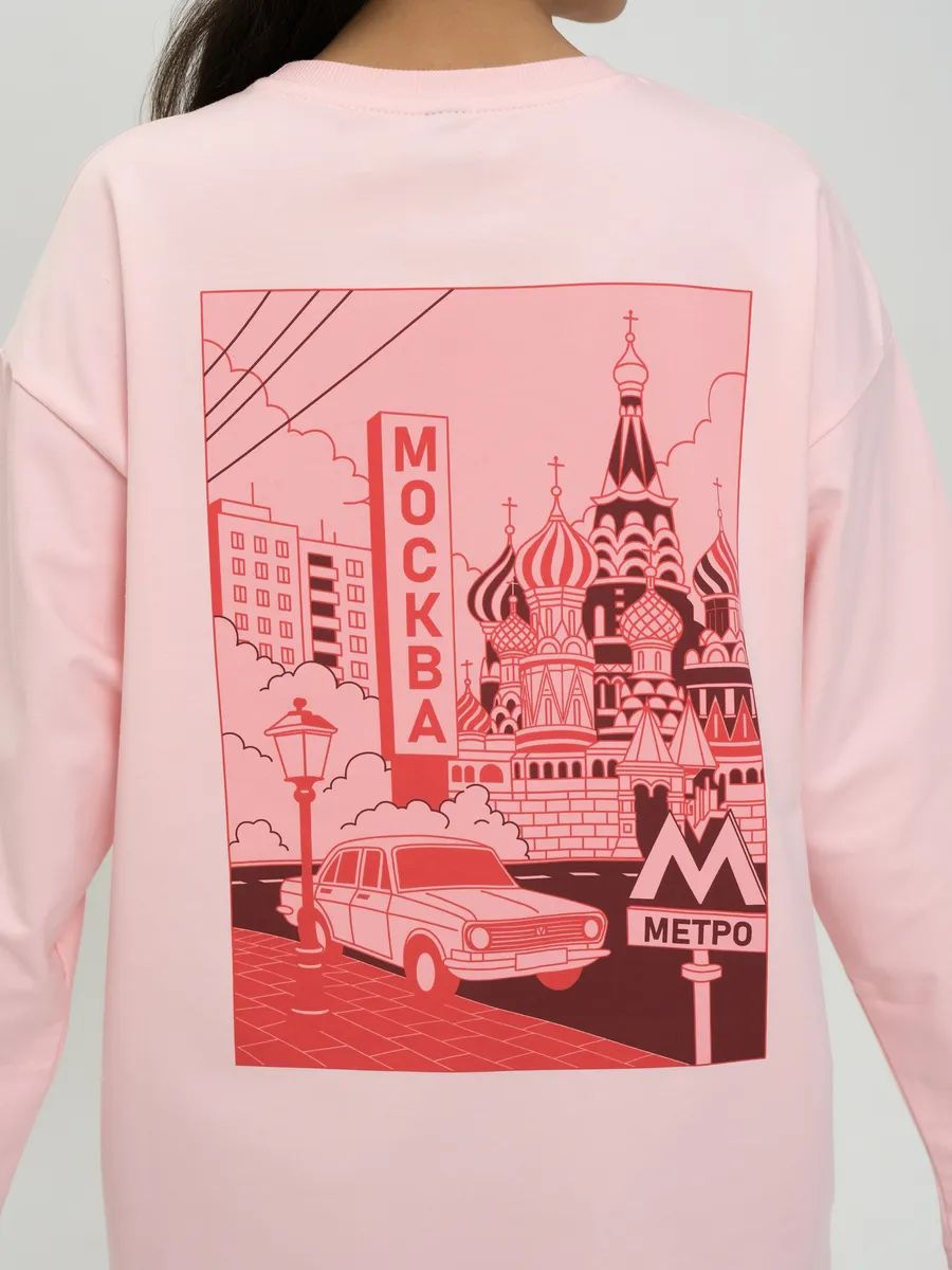Moscow Cityscape Print Long Sl - Street Fashion Moscow のレビューと価格