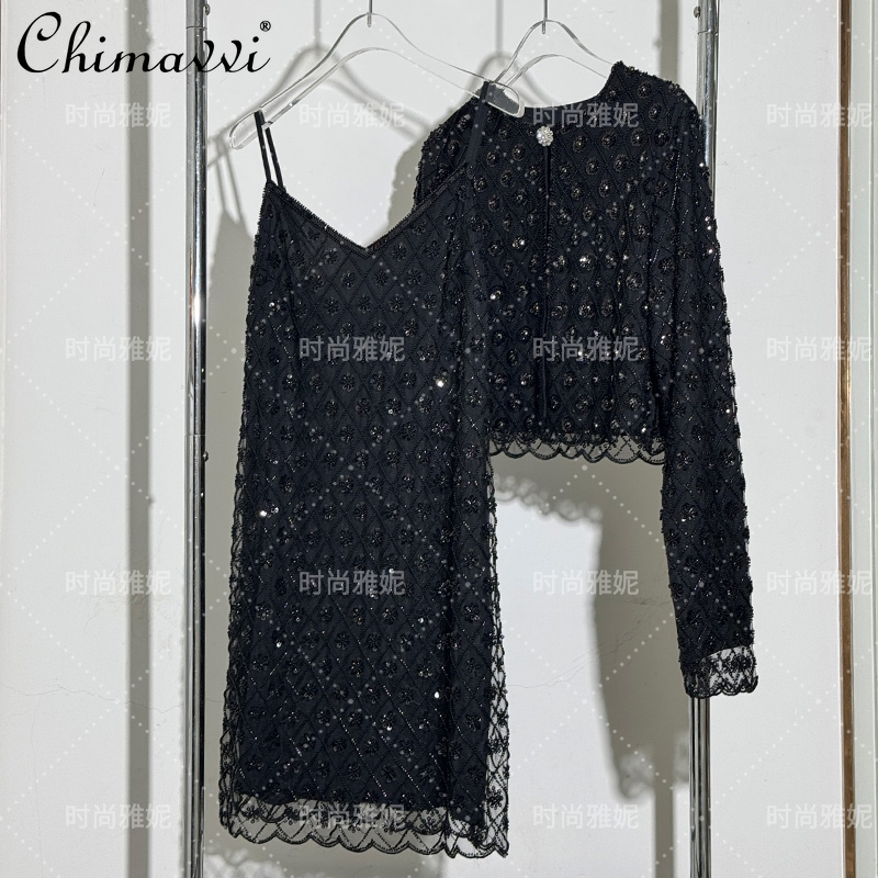 Fashion Diamond Sequined Beade - Street Fashion Jacket のレビューと価格