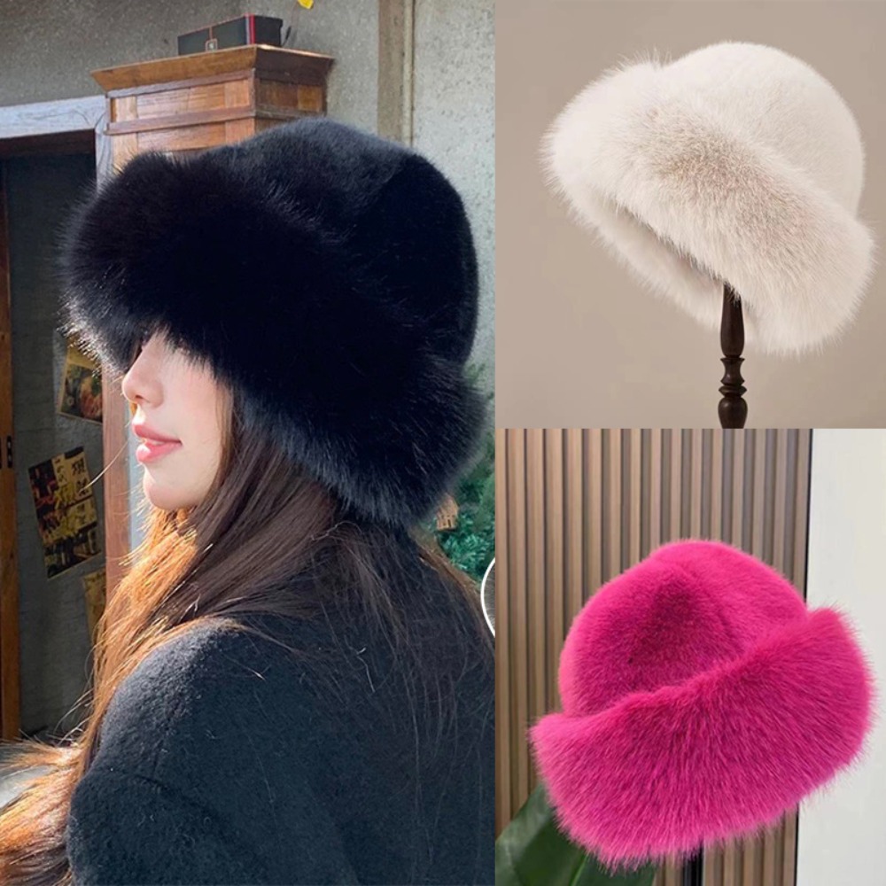 Women's Fluffy Fur Bucket Hat  - Bucket Hat Embroidered のレビューと価格