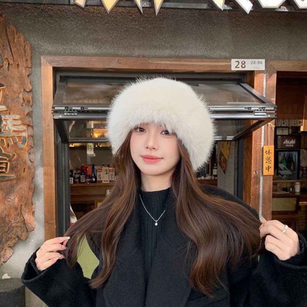 Women's Fluffy Fur Bucket Hat  - Bucket Hat Embroidered のレビューと価格