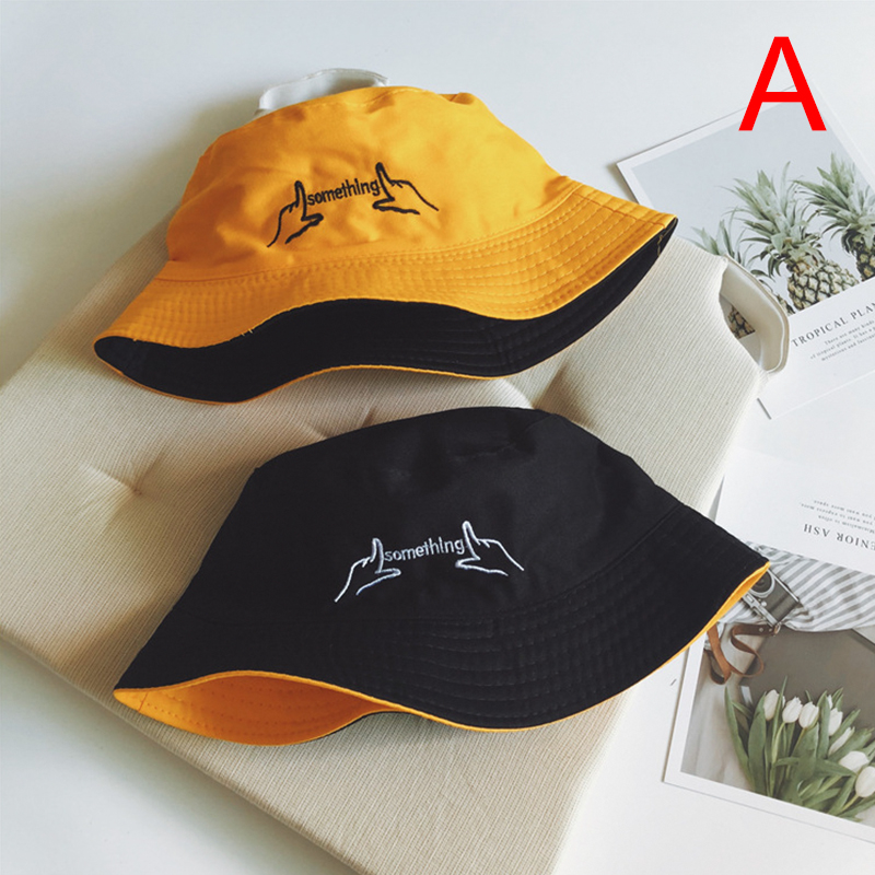 Double Sided Wear Finger Somet - Bucket Hat Embroidered のレビューと価格