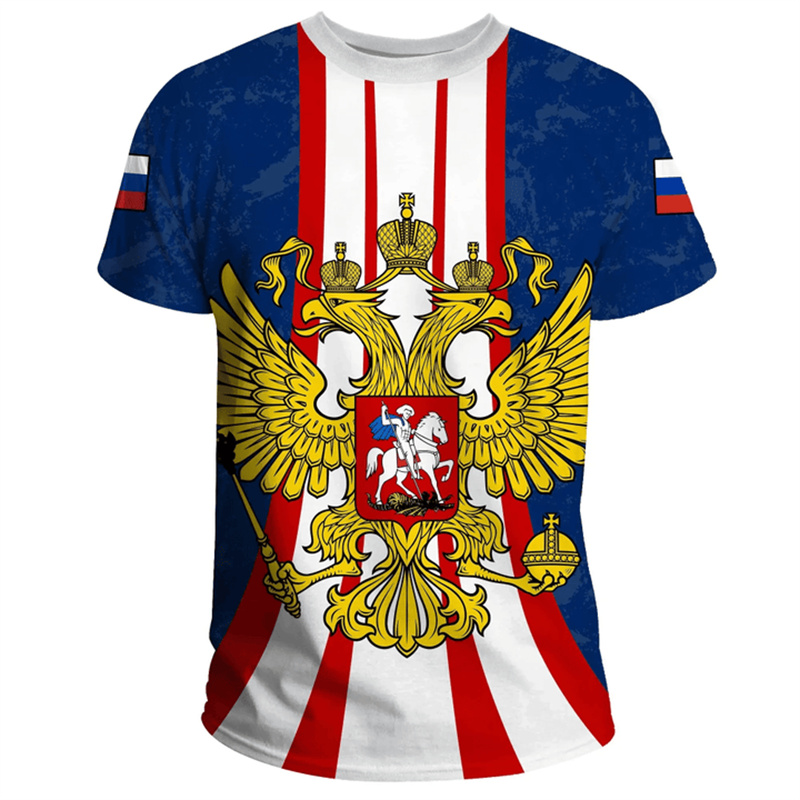 Fashion Russia Flag Badge T-sh - Street Fashion Russia のレビューと価格