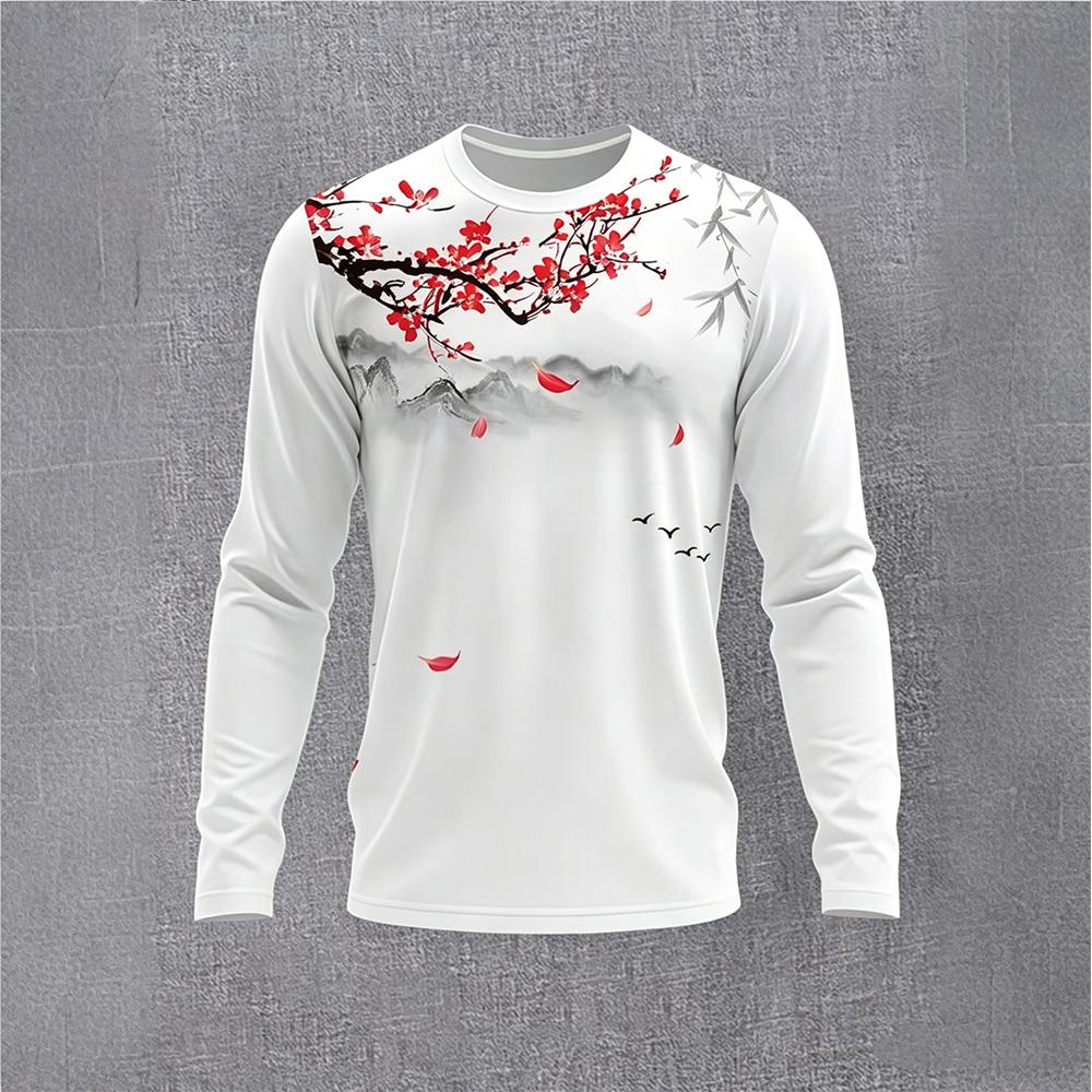 Chinese Style Ink Plum Blossom - Fashion Streetwear のレビューと価格