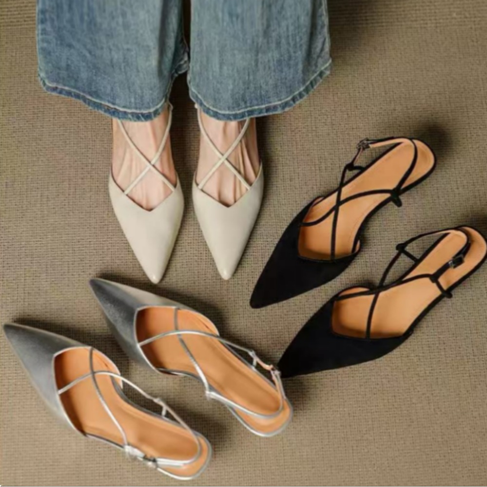 2026 New Style Pointed Toe Low - French Street Fashion のレビューと価格