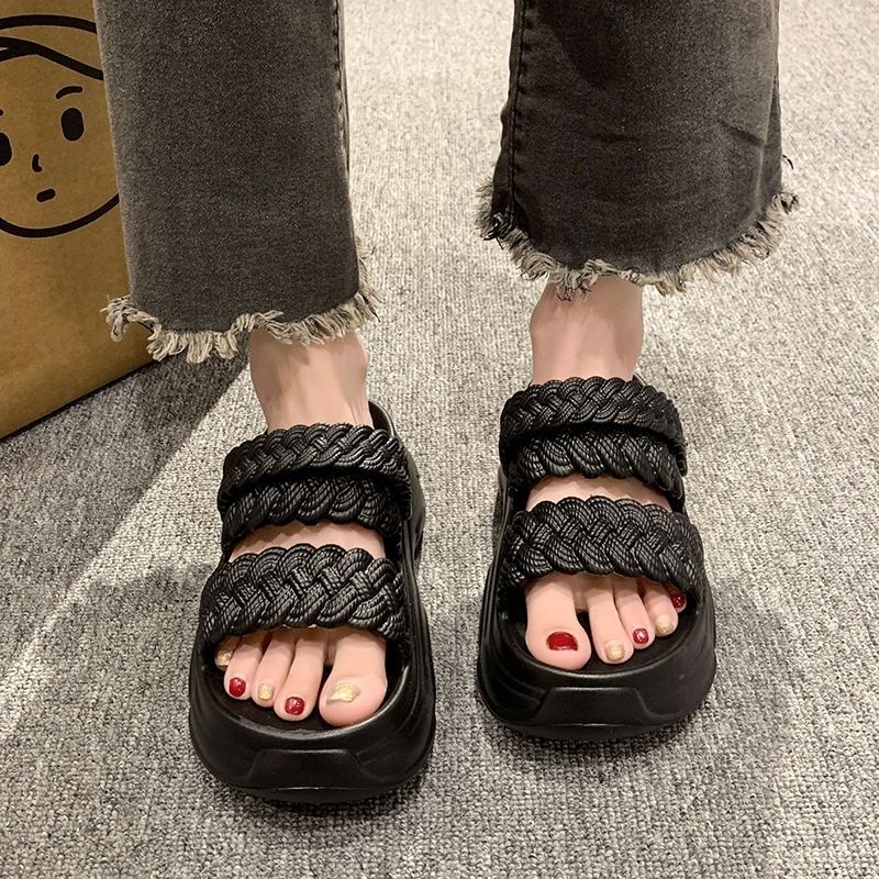 Women Platform Slippers Thick  - Street Fashion Girls のレビューと価格