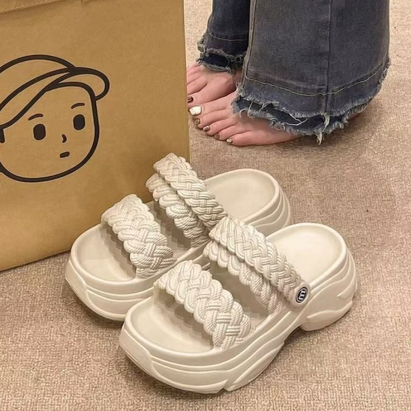Women Platform Slippers Thick  - Street Fashion Girls のレビューと価格