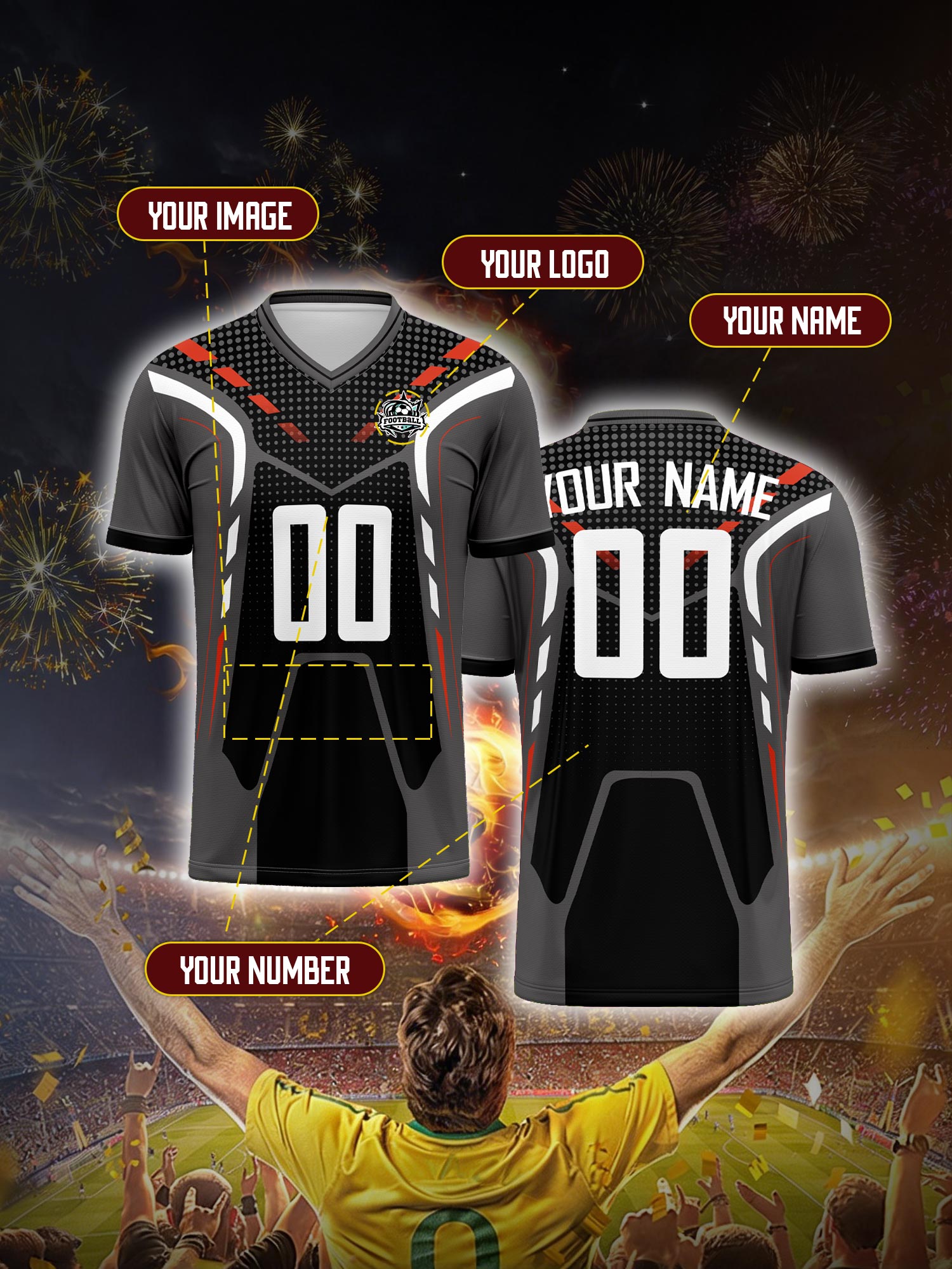 Custom Soccer Jersey With Cust - Street Fashion Jersey のレビューと価格
