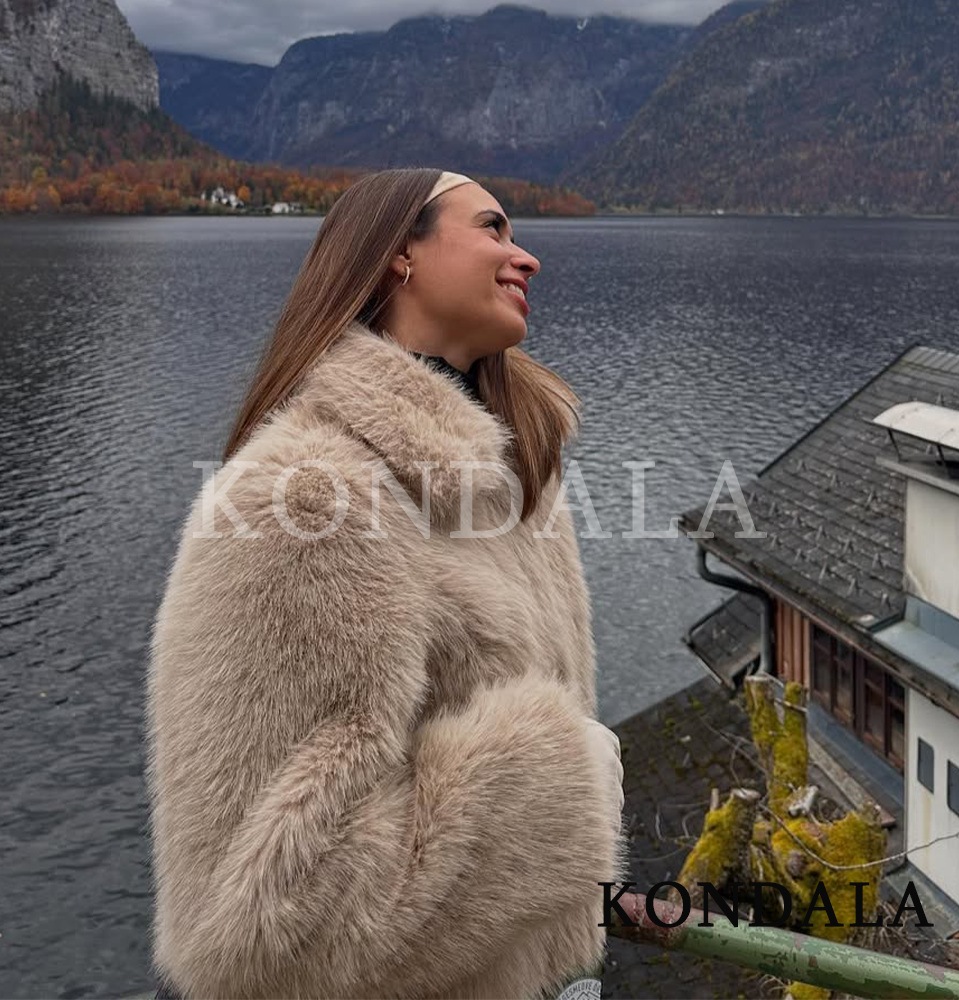 KONDALA Fur Zipper Jacket Wome - Street Fashion Fall 2025 のレビューと価格