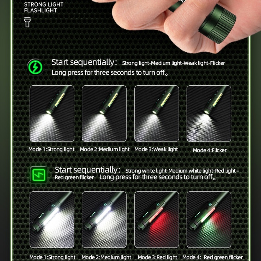 2-in-1 COB Pen Work Light LED  - Street Fashion Blog のレビューと価格