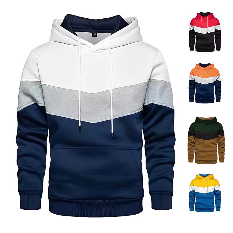 2025 New Men's Patchwork Hoodi - Street Fashion Fall 2025 のレビューと価格