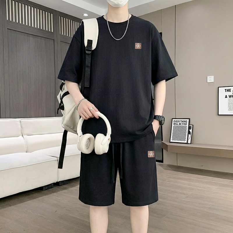 【T-Shirt + 5-Point Shorts】Men' - Street Fashion Men のレビューと価格